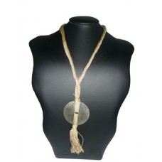 Original Moroccan Fabric Medal Necklace "Jadida"